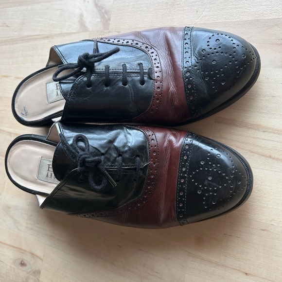 Vintage Leather Brogue Mules - Picture 2 of 8